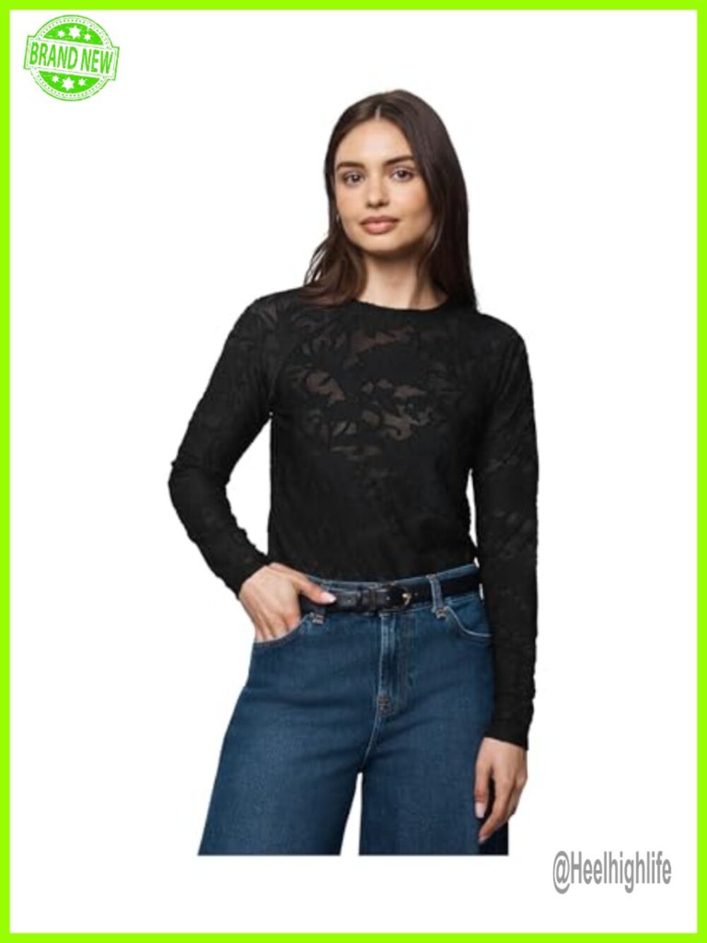 Floral Long Sleeve Tee Jersey Lined Crew Neck Relaxed Fit